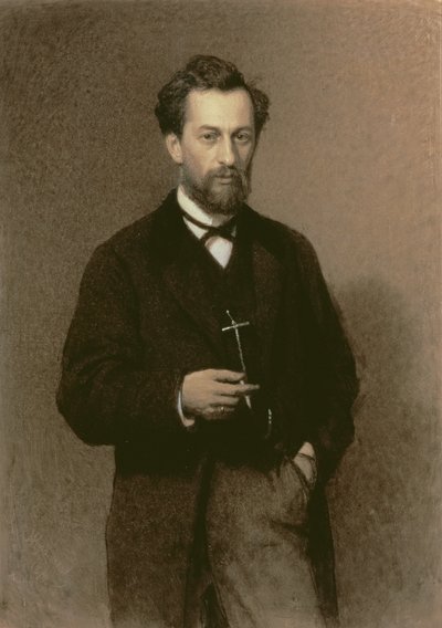 Portrait of Mikhail Konstantinovich Klodt (1832-1902) by Ivan Nikolaevich Kramskoy